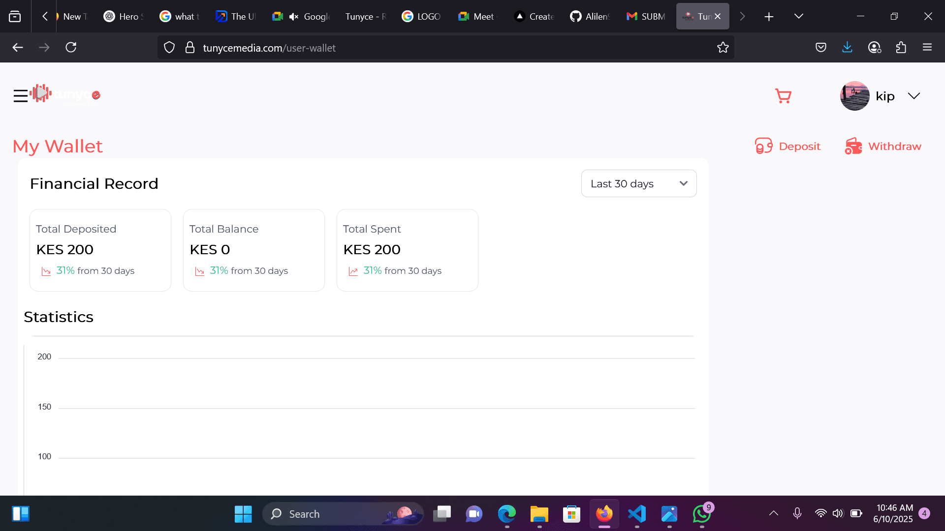 Tunyce Wallet screenshot