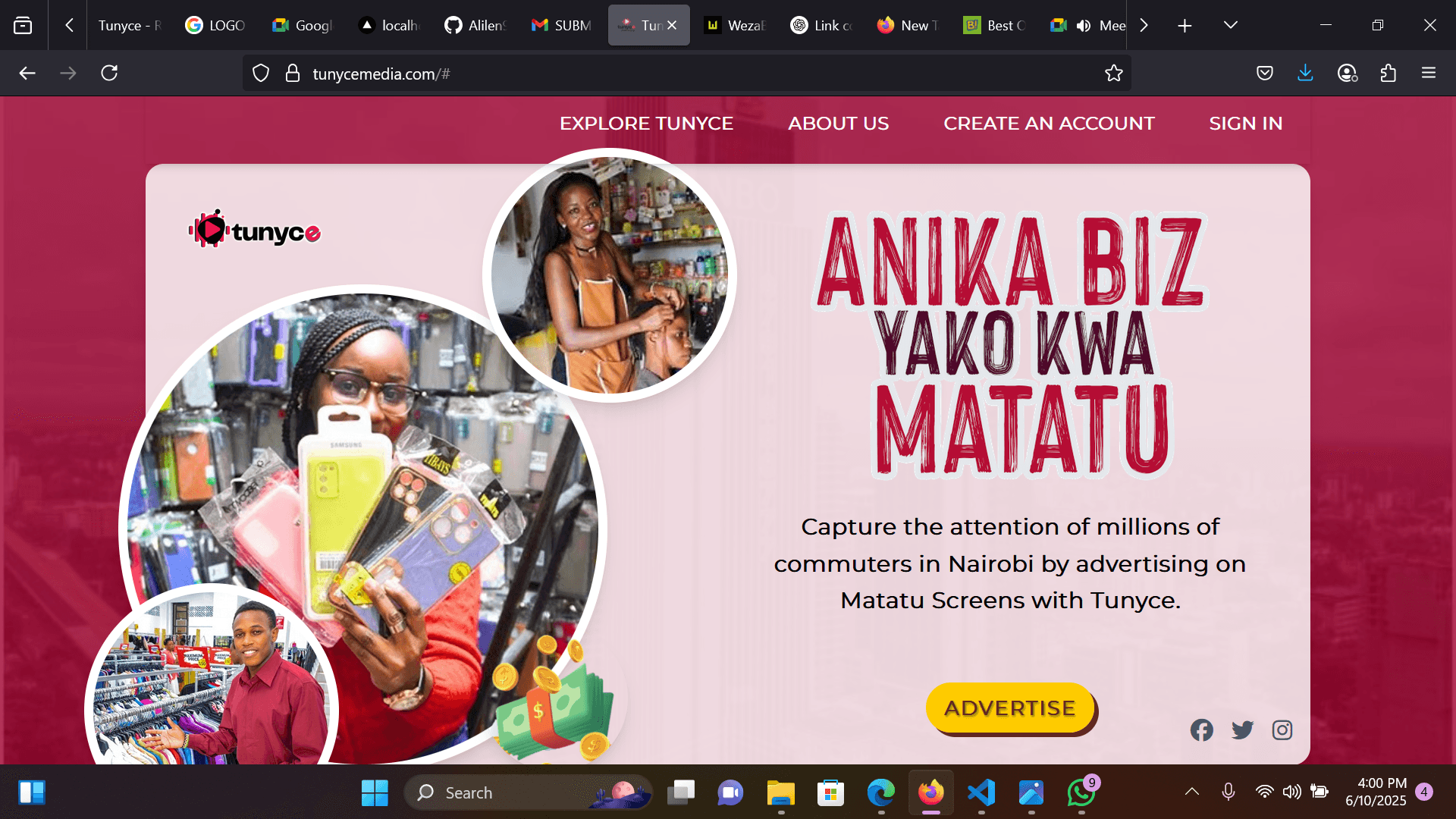 Startup Landing Page screenshot